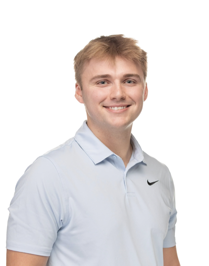 Portrait of a smiling man wearing a light-blue polo shirt against a white background.